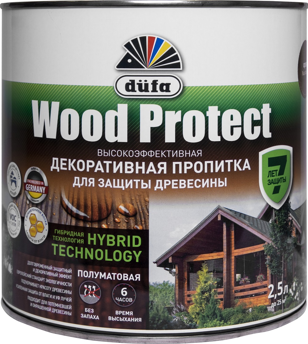 Пропитка DUFA Wood Protect орех (2,5л)